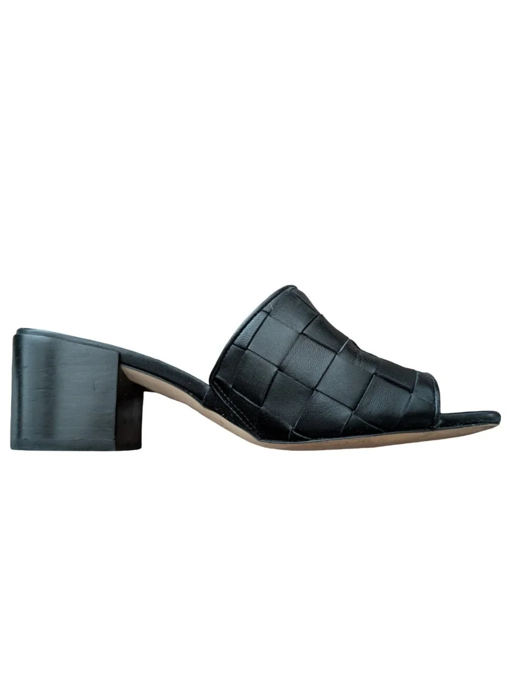 Michael Kors Ingrid Woven Leather Midheel Mule Sandals Size 6